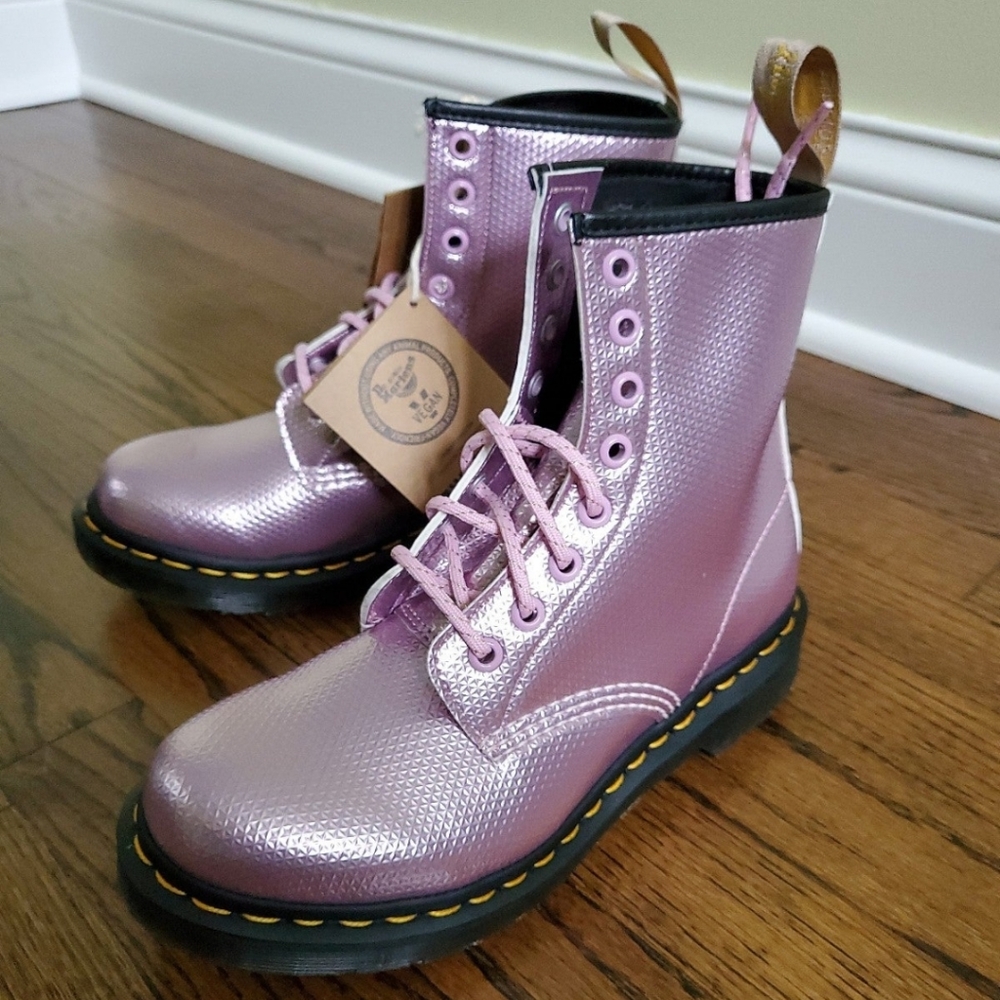 Dr. Martens 1460 vegan aluminix embossed combat boots